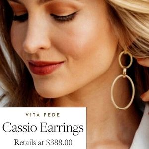 NEW! 10-Way Vita Fede Cassio Modular Earrings in Gold! $388 Retail! Christmas